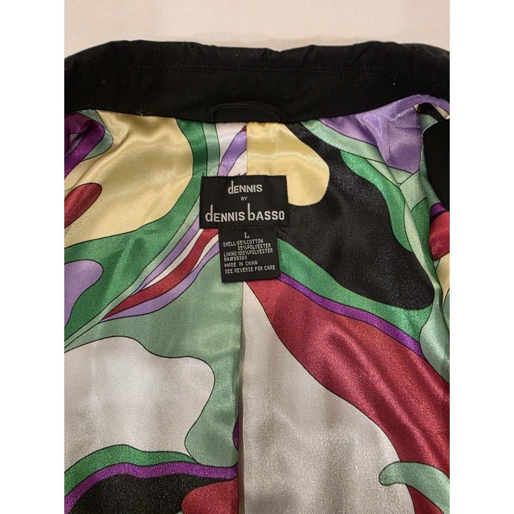 Dennis by Dennis Basso Black Women's Coat, with Matching Scarf. Size L - Picture 6 of 8